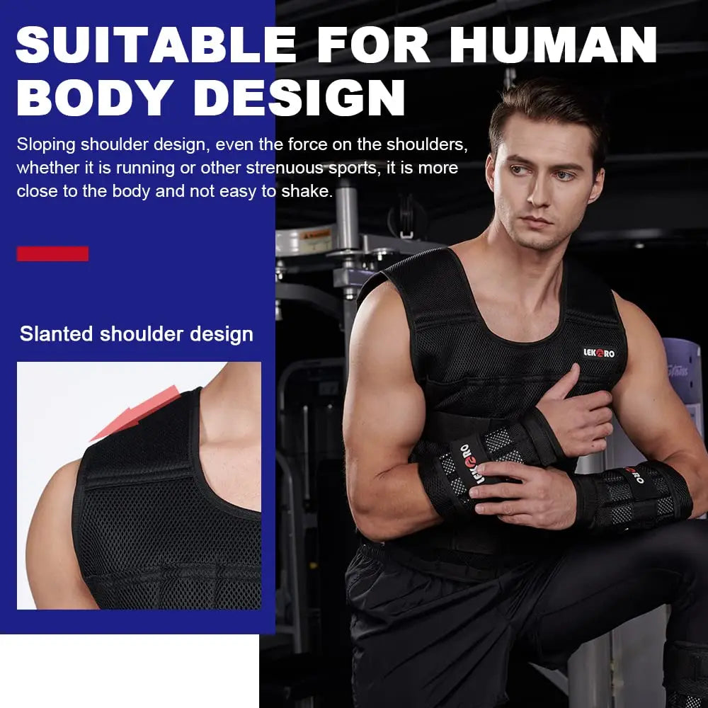 Weight-Bearing Vest Fitness Running Weight-Bearing Strength Training Gym Adjustable Weight Can Be Customized Sports Sand Clothes