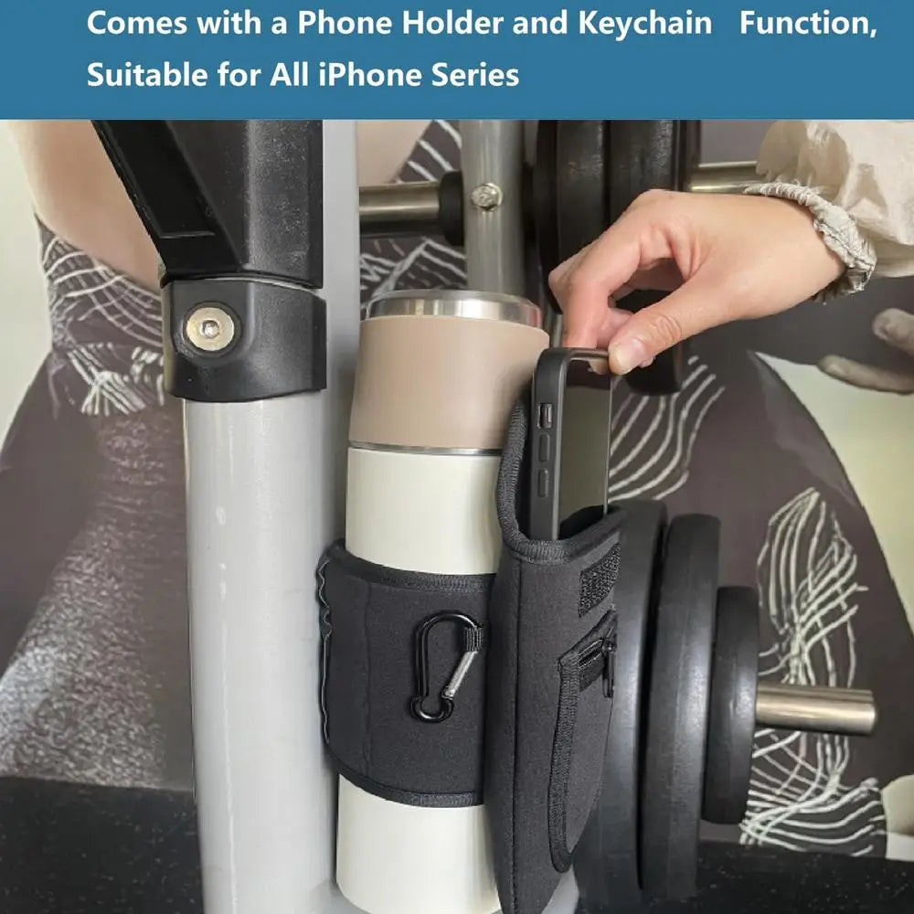 Magnetic Portable Gym Water Bottle Bag Magnetic Bottle Sleeve Pouch Gym Phone Sling Bag Easy Attachment To Metal Surface