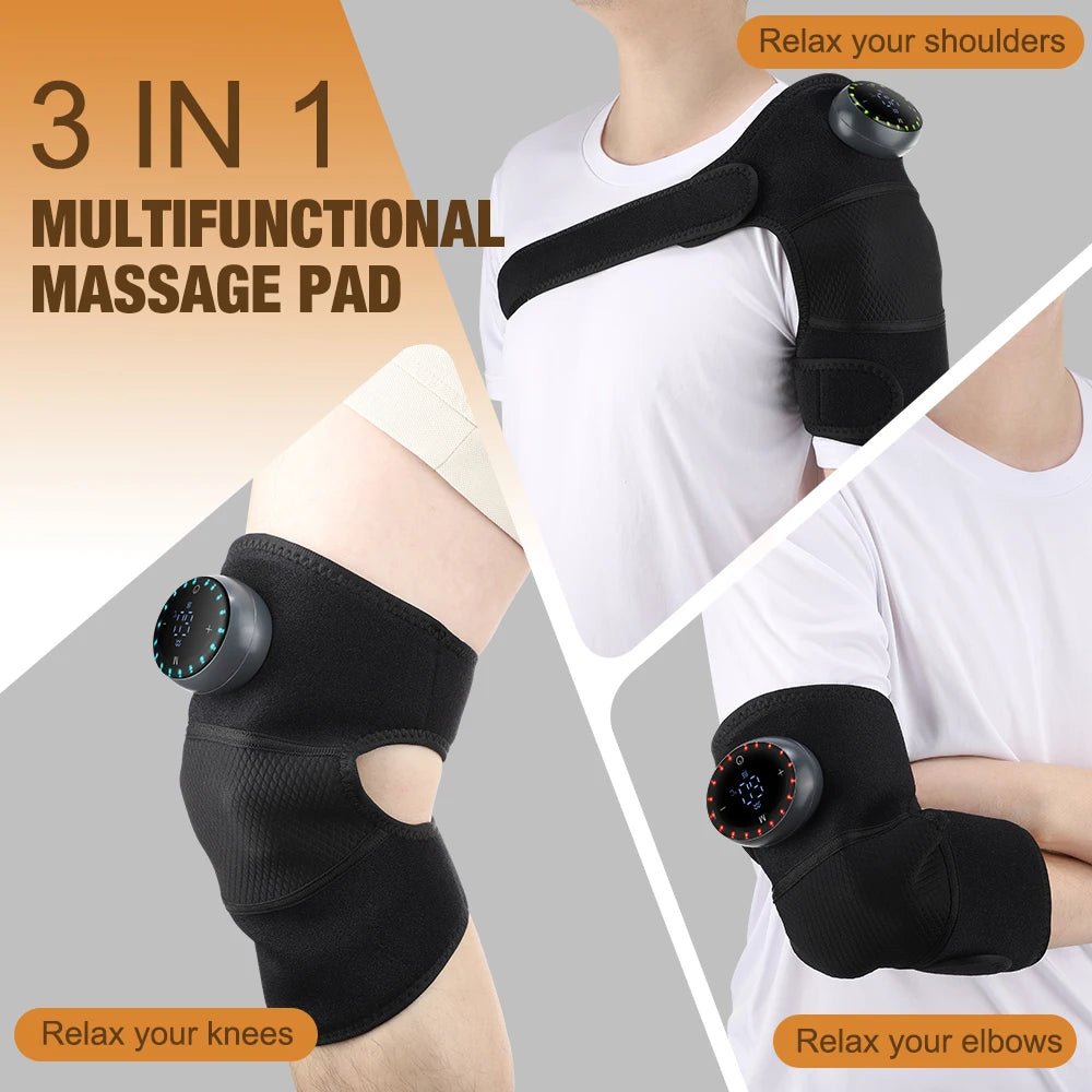 3-in-1 Heated Knee Massager Hot Compress Shoulder Elbow Pads With Electric Knee Heating Pad Physiotherapy To Relieve Joint Pain