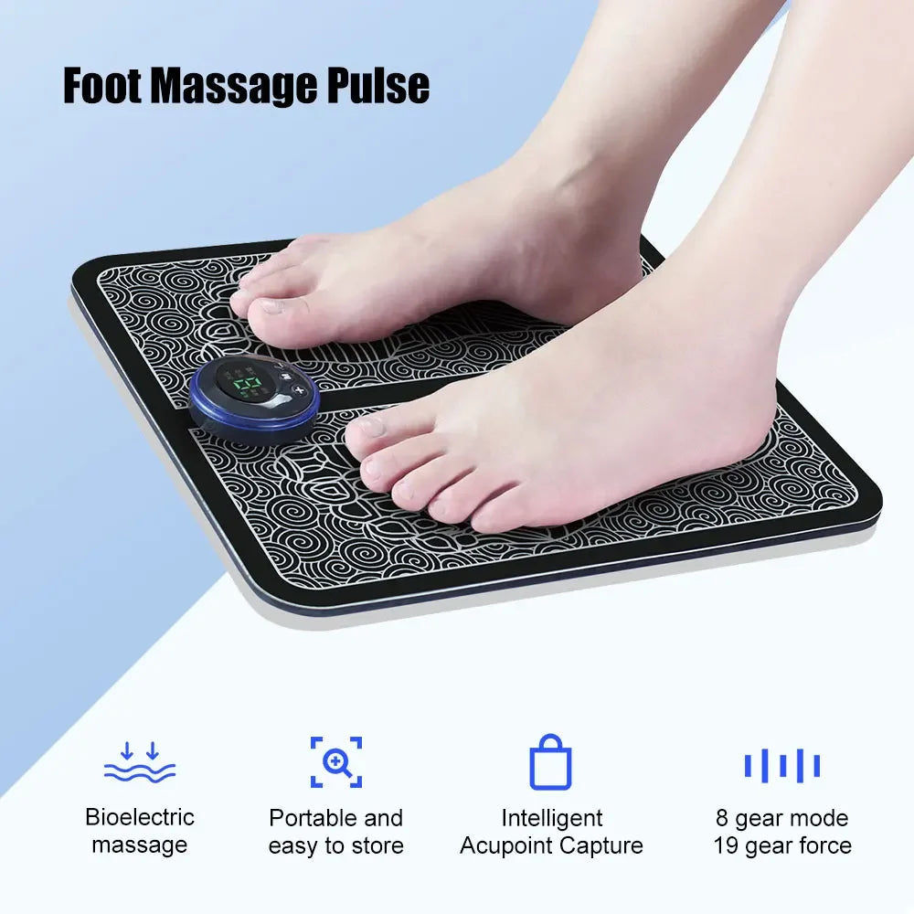 EMS Foot Mat with Controller Electrical Muscle Stimulation Massage +  Electric Neck Massager + Electronic Acupuncture Energy Pen