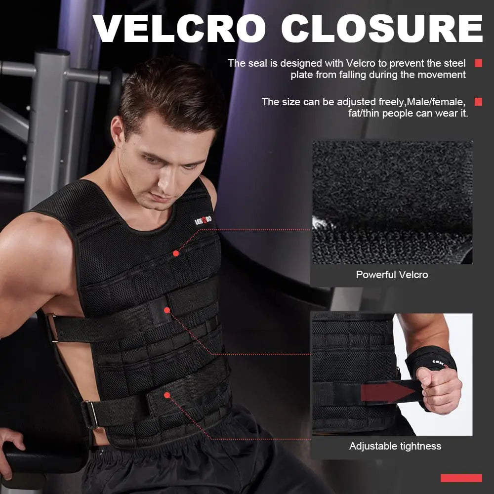 Weight-Bearing Vest Fitness Running Weight-Bearing Strength Training Gym Adjustable Weight Can Be Customized Sports Sand Clothes