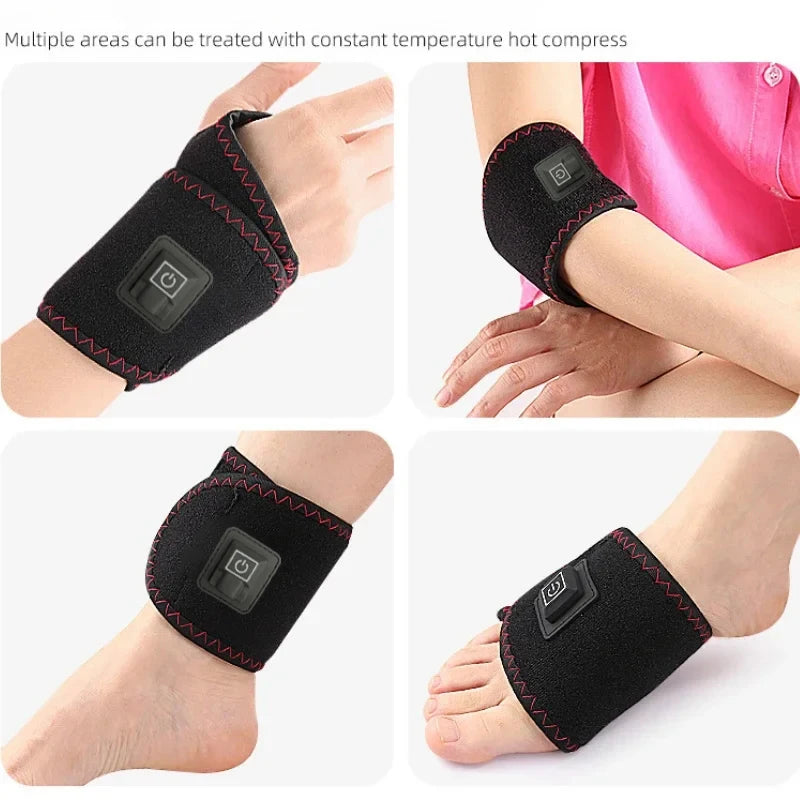 Electric Heated Wrist Joints Brace Heating Pad 3 Level Temperature Wrist Warmer Support Wristbands Injury Rheumatism Tendonitis