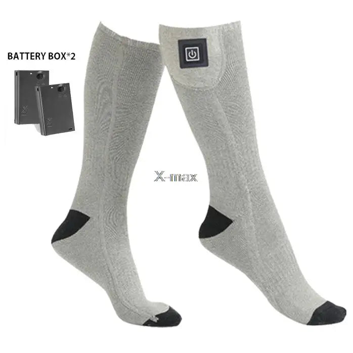 Heating Socks With Battery Box Rechargeable Anti-Cold Men Thermal Heated Foot Warmer Outdoor Camping Ski Sports Wnter