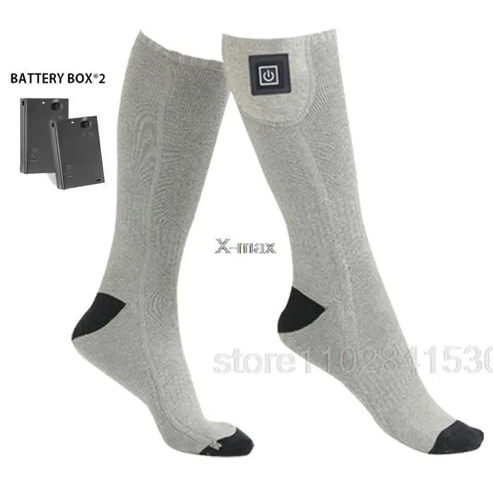 Heating Socks With Battery Box Rechargeable Anti-Cold Men Thermal Heated Foot Warmer Outdoor Camping Ski Sports Wnter