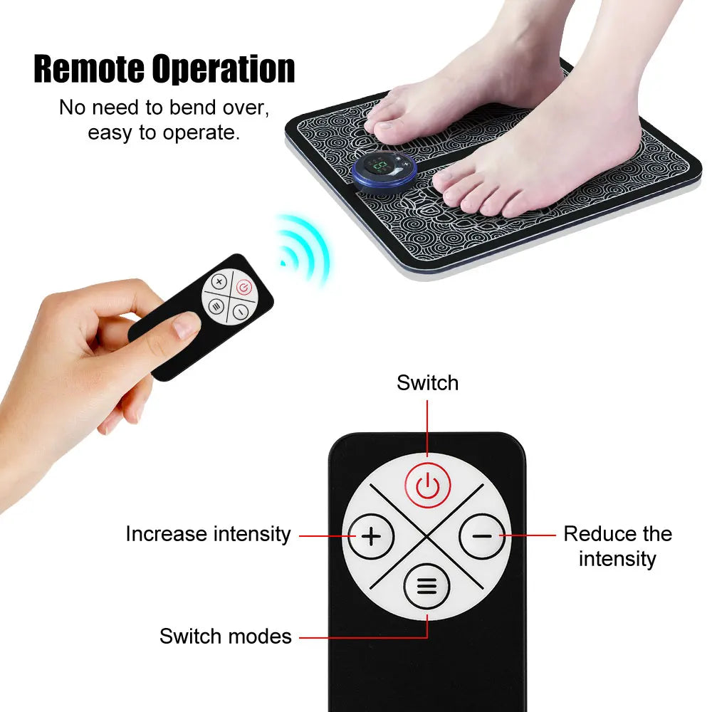 EMS Foot Mat with Controller Electrical Muscle Stimulation Massage +  Electric Neck Massager + Electronic Acupuncture Energy Pen