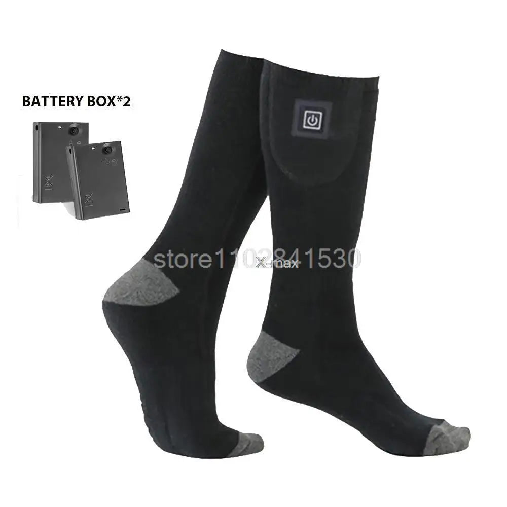 Heating Socks With Battery Box Rechargeable Anti-Cold Men Thermal Heated Foot Warmer Outdoor Camping Ski Sports Wnter