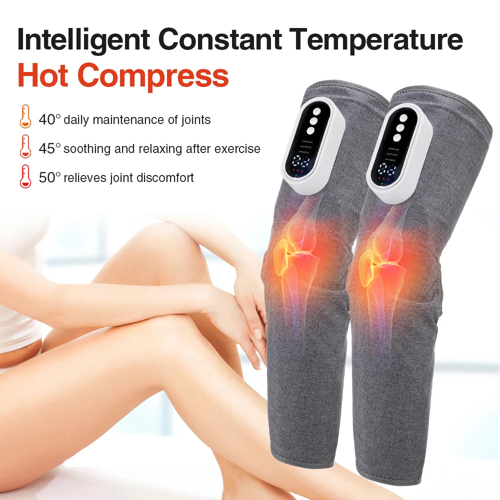 Leg Muscle Relaxer Heated Air Compression Recovery Boot Lymph Release Relieve Foot Fatigue Heating Leg Massager for Athletes