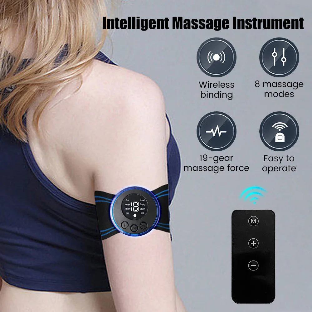 5pcs set Neck Back Massager Sticker EMS Pulse Mini Electric Massage for Shoulder Leg Cervical Body Muscle Stimulator Relief Pain