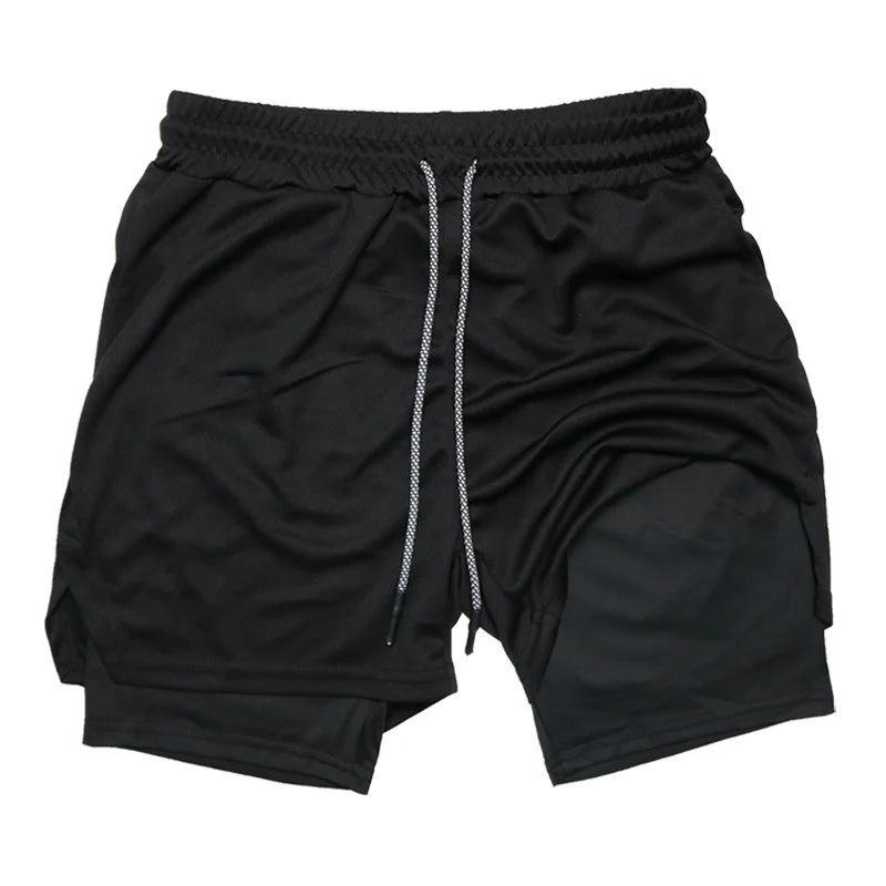 Men's 2 in 1 Running Shorts with Zipper Pocket Towel Loop Gym Athletic Shorts 5" Lightweight Quick Dry Workout Shorts with Liner