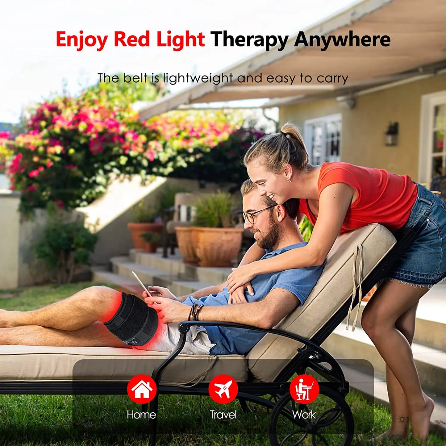 Infrared Light LED Healthcare Belt Waist Red Light Heating Massage Belt Pad Lumbar Back Waist Massager For Muscle Body Relief