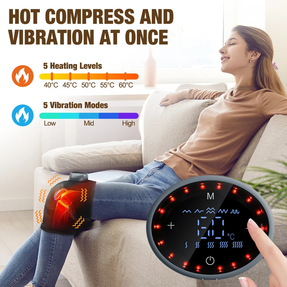 3-in-1 Heated Knee Massager Hot Compress Shoulder Elbow Pads With Electric Knee Heating Pad Physiotherapy To Relieve Joint Pain