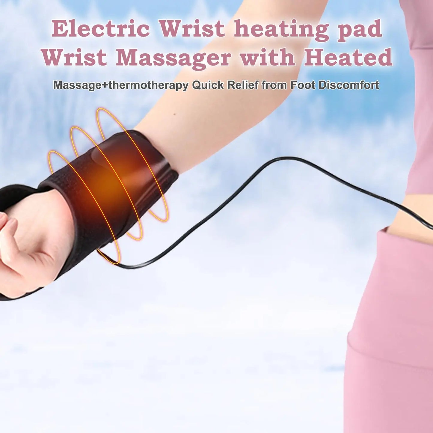 Electric Heated Wrist Joints Brace Heating Pad 3 Level Temperature Wrist Warmer Support Wristbands Injury Rheumatism Tendonitis