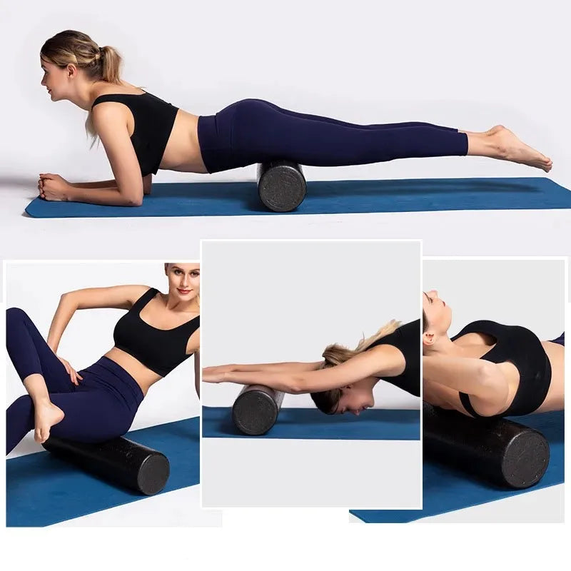 Yoga Column Gym Fitness Pilates Foam Roller Exercise Back Massage Roller Pain Muscle Self-Myofascial Release Fitness Equipment