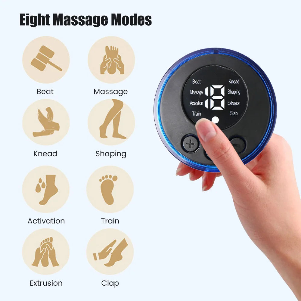 5pcs set Neck Back Massager Sticker EMS Pulse Mini Electric Massage for Shoulder Leg Cervical Body Muscle Stimulator Relief Pain