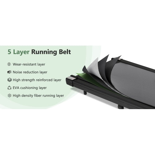 Walking Pad Under Desk Treadmill For Home Office -2.5HP Walking Treadmill 0.6-4MPH 300LBS Capacity Treadmill For Walking Running Remote Control Batteries